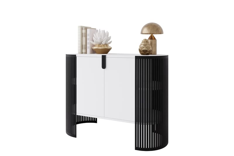 Friend Skænk 120x40 cm - Hvid/Sort - Opbevaring - Opbevaringsmøbler - Skænke & sideboards
