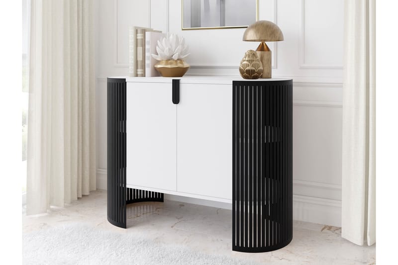Friend Skænk 120x40 cm - Hvid/Sort - Opbevaring - Opbevaringsmøbler - Skænke & sideboards