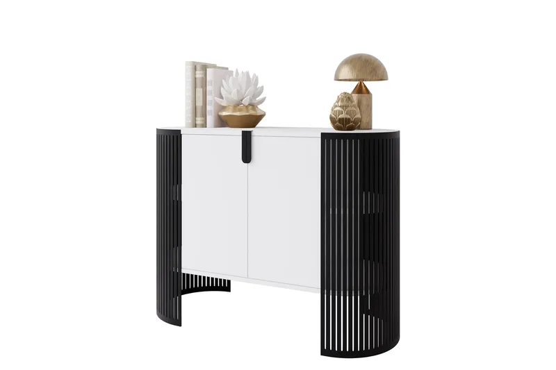 Friend Skænk 120x40 cm - Hvid/Sort - Opbevaring - Opbevaringsmøbler - Skænke & sideboards