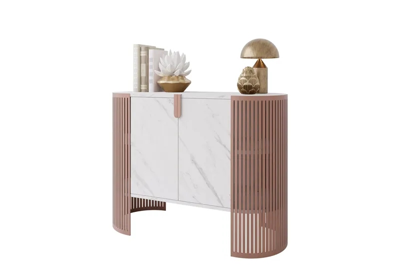 Friend Skænk 120x40 cm - Rosa/Hvid - Opbevaring - Opbevaringsmøbler - Skænke & sideboards