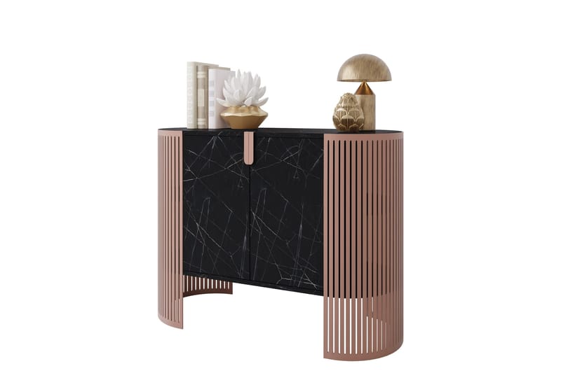 Friend Skænk 120x40 cm - Rosa/Sort - Opbevaring - Opbevaringsmøbler - Skænke & sideboards