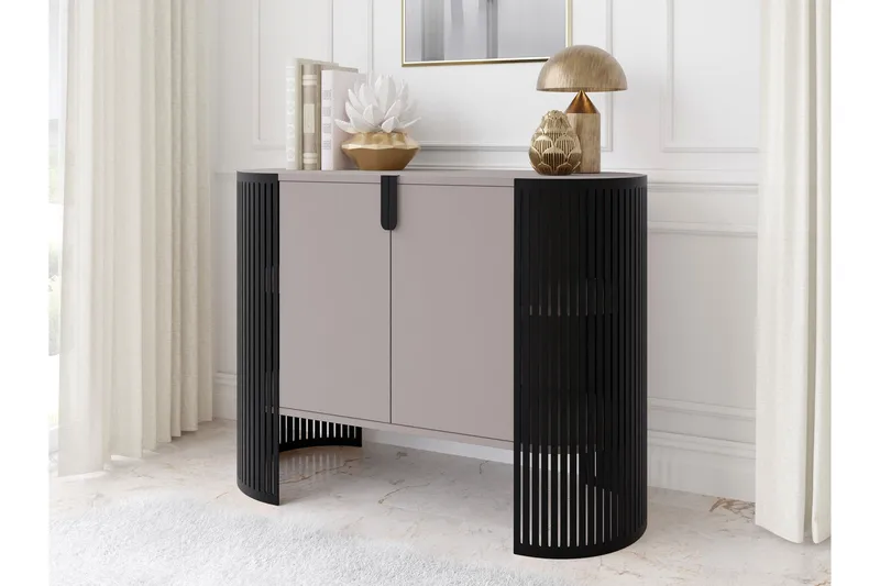 Friend Skænk 120x40 cm - Sort/Beige - Opbevaring - Opbevaringsmøbler - Skænke & sideboards