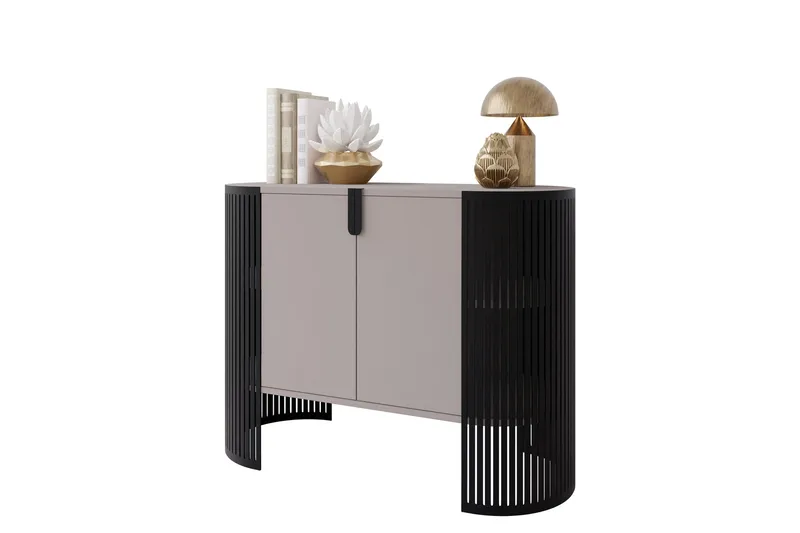 Friend Skænk 120x40 cm - Sort/Beige - Opbevaring - Opbevaringsmøbler - Skænke & sideboards