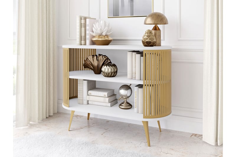 Galia Skænk 120x40 cm - Guld/Hvid - Opbevaring - Opbevaringsmøbler - Skænke & sideboards
