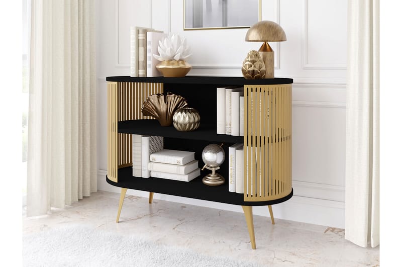 Galia Skænk 120x40 cm - Guld/Sort - Opbevaring - Opbevaringsmøbler - Skænke &amp; sideboards