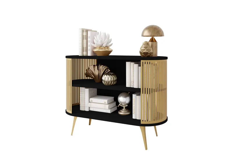 Galia Skænk 120x40 cm - Guld/Sort - Opbevaring - Opbevaringsmøbler - Skænke & sideboards