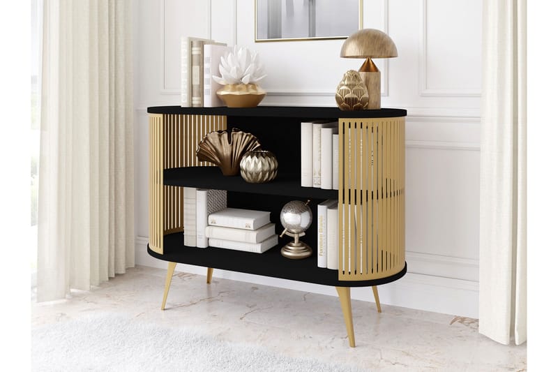 Galia Skænk 120x40 cm - Guld/Sort - Opbevaring - Opbevaringsmøbler - Skænke & sideboards