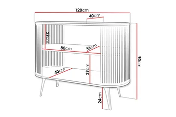 Galia Skænk 120x40 cm - Sort/Brun - Opbevaring - Opbevaringsmøbler - Skænke & sideboards