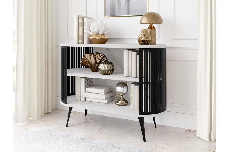 Galia Skænk 120x40 cm - Sort/Hvid - Opbevaring - Opbevaringsmøbler - Skænke & sideboards