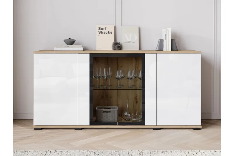 Gammel Skænk 150x40 cm, Brun