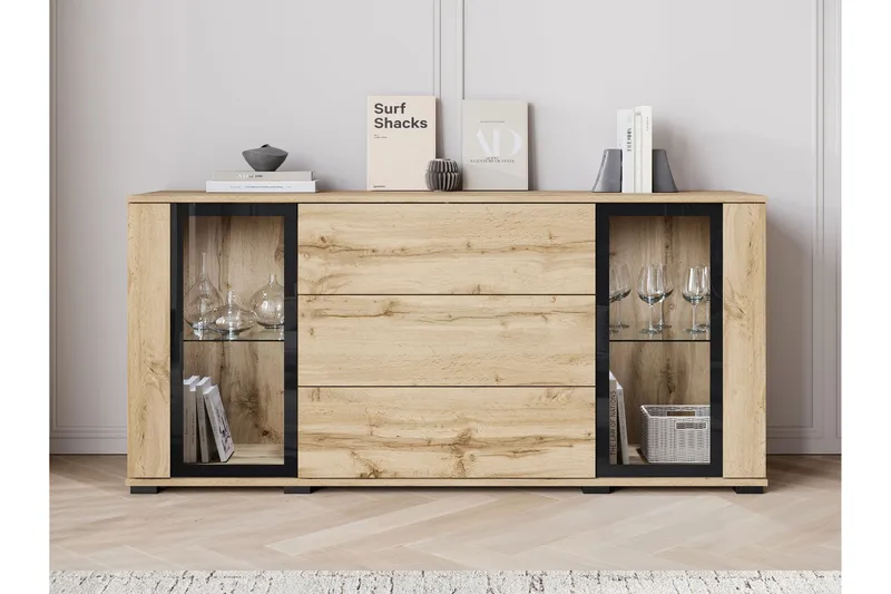 Gammel Skænk 150x40 cm - Brun - Opbevaring - Opbevaringsmøbler - Skænke & sideboards