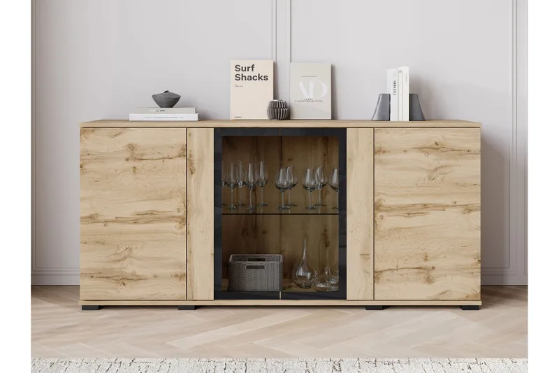 Gammel Skænk 150x40 cm - Hvid - Opbevaring - Opbevaringsmøbler - Skænke & sideboards