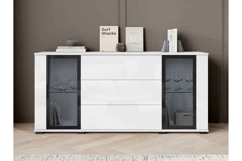 Gammel Skænk 150x40 cm - Hvid - Opbevaring - Opbevaringsmøbler - Skænke & sideboards
