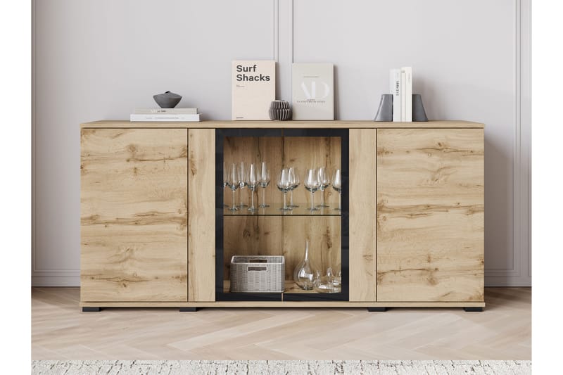 Gammel Skænk 150x40 cm - Hvid/Pink - Opbevaring - Opbevaringsmøbler - Skænke & sideboards