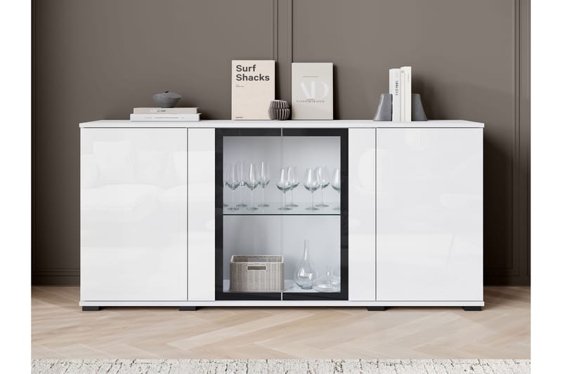 Gammel Skænk 150x40 cm, Sort