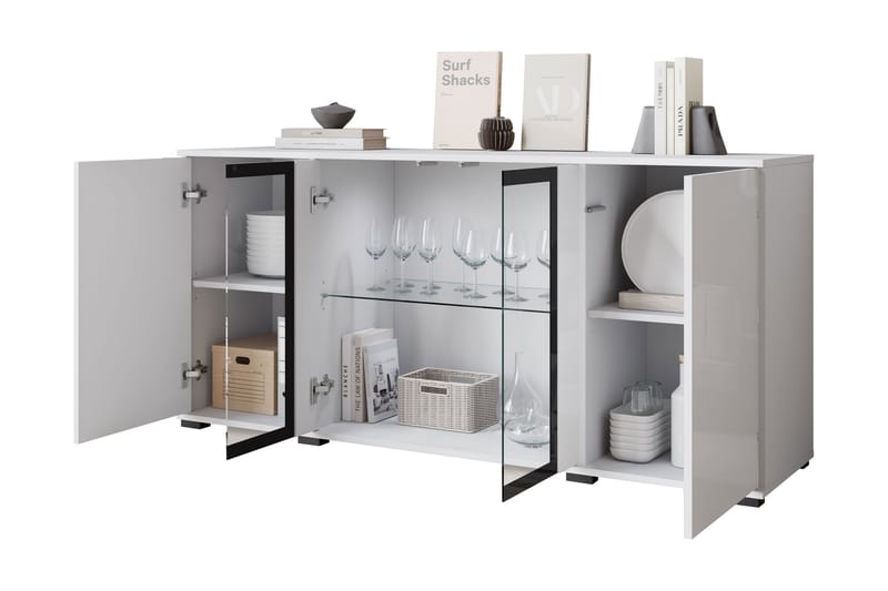 Gammel Skænk 150x40 cm - Sort/Brun - Opbevaring - Opbevaringsmøbler - Skænke & sideboards