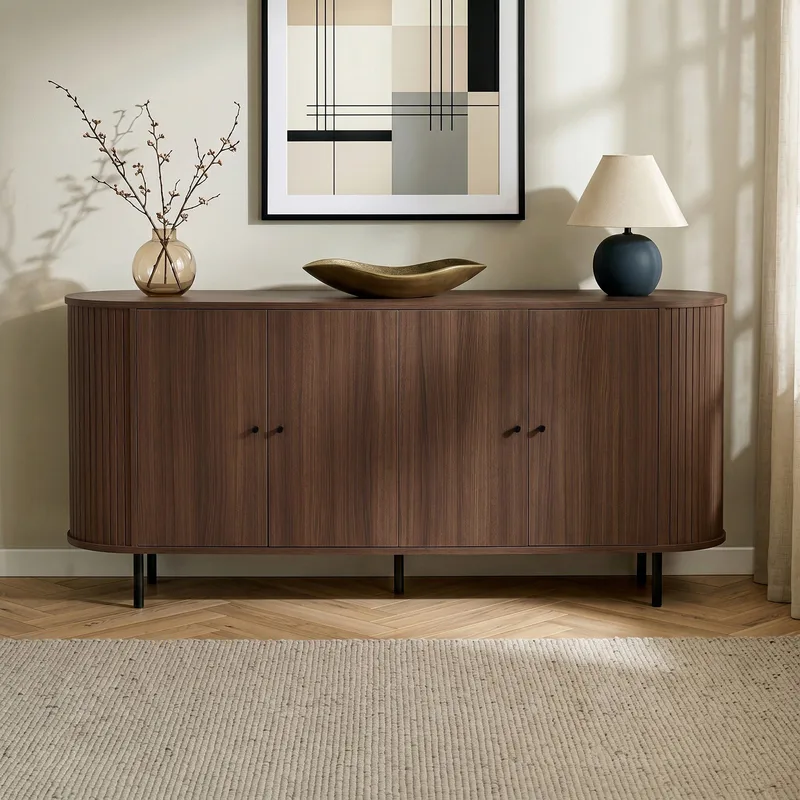 Haulover Konsolbord 180 cm - Valnød/Sort - Opbevaring - Opbevaringsmøbler - Skænke & sideboards