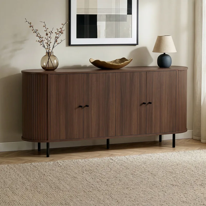 Haulover Konsolbord 180 cm - Valnød/Sort - Opbevaring - Opbevaringsmøbler - Skænke & sideboards