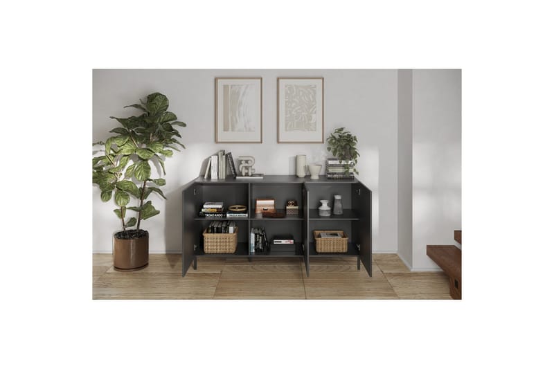 Hawell Skænk 181 cm - Mørkegrå - Opbevaring - Opbevaringsmøbler - Skænke & sideboards
