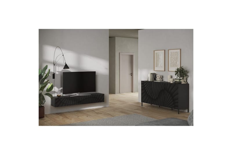 Hawell Skænk 181 cm - Mørkegrå - Opbevaring - Opbevaringsmøbler - Skænke & sideboards