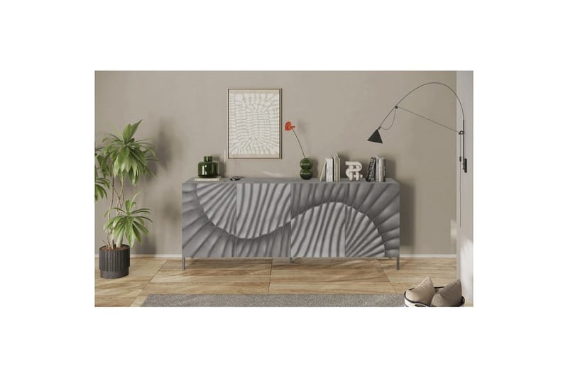 Hawell Skænk 241 cm - Grå - Opbevaring - Opbevaringsmøbler - Skænke & sideboards