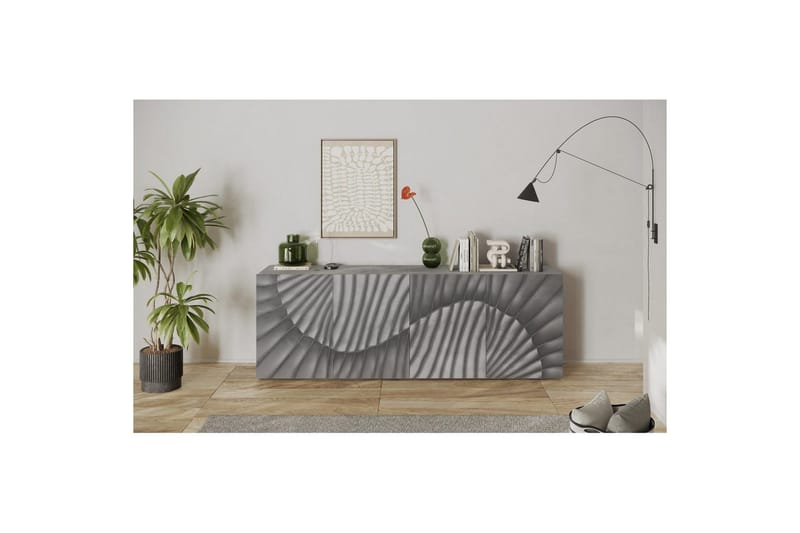 Hawell Skænk 241 cm - Grå - Opbevaring - Opbevaringsmøbler - Skænke & sideboards