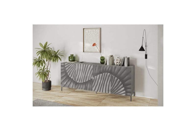 Hawell Skænk 241 cm - Grå - Opbevaring - Opbevaringsmøbler - Skænke & sideboards