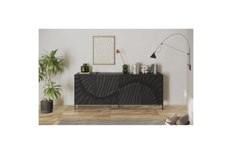 Hawell Skænk 241 cm - Mørkegrå - Opbevaring - Opbevaringsmøbler - Skænke & sideboards