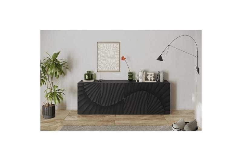 Hawell Skænk 241 cm - Mørkegrå - Opbevaring - Opbevaringsmøbler - Skænke & sideboards