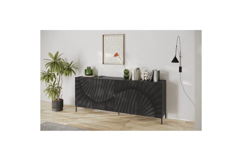 Hawell Skænk 241 cm - Mørkegrå - Opbevaring - Opbevaringsmøbler - Skænke & sideboards