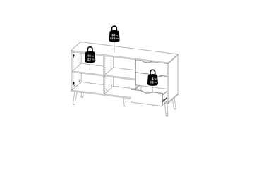 Hostafranc Skænk 147,2x39,1 cm - Natur - Opbevaring - Opbevaringsmøbler - Skænke & sideboards