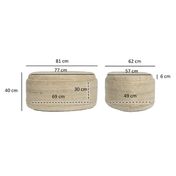 Ivoara Skammel 81 cm Oval - brunbeige - Opbevaring - Opbevaringsmøbler - Kister