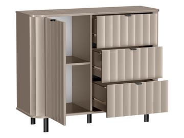 Joriel Skænk 111 cm - Beige|sort - Opbevaring - Opbevaringsmøbler - Kommode