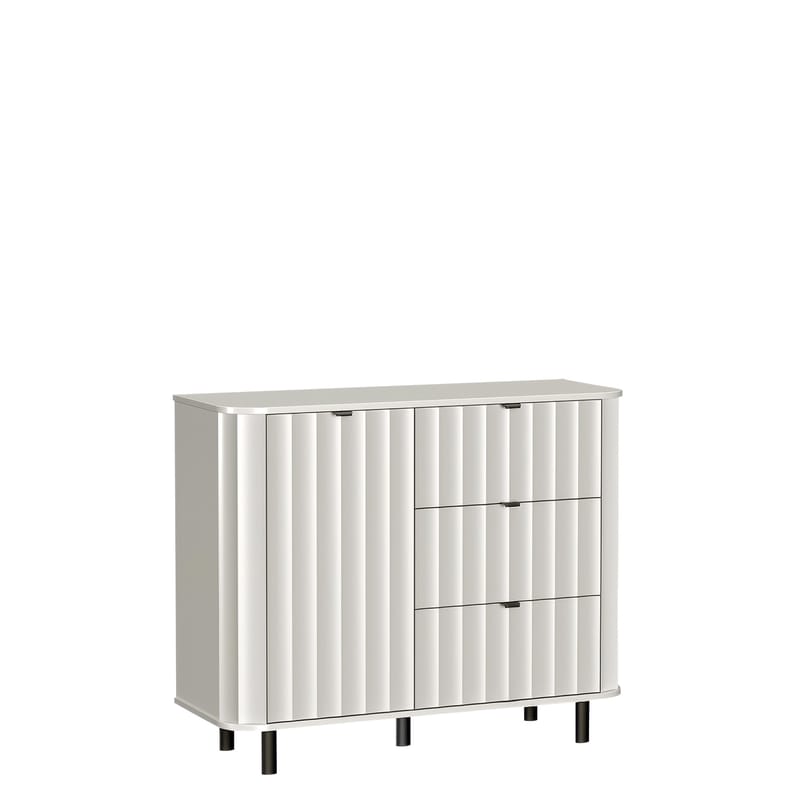Joriel Skænk 111 cm, Hvid|sort