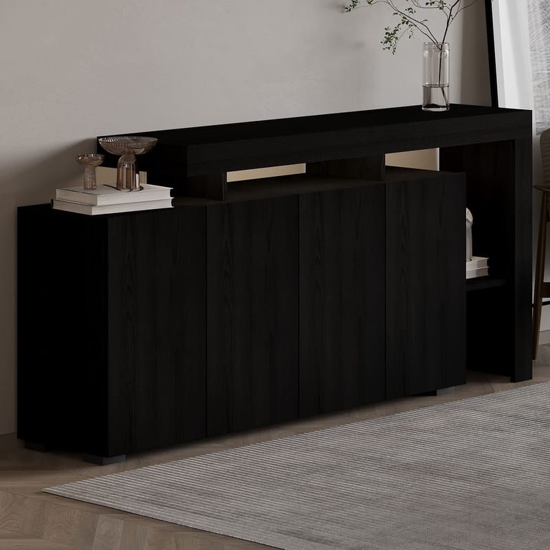 Jurukovo Konsolbord 170 cm - Wood Black - Opbevaring - Opbevaringsmøbler - Skænke & sideboards