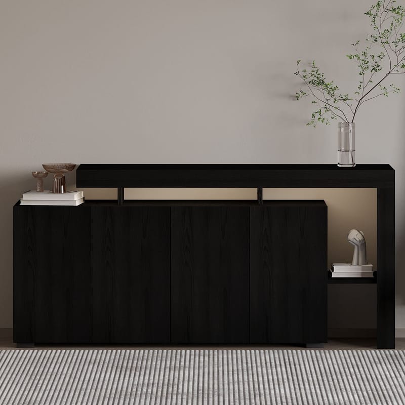 Jurukovo Konsolbord 170 cm - Wood Black - Opbevaring - Opbevaringsmøbler - Skænke & sideboards