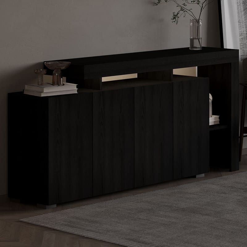 Jurukovo Konsolbord 170 cm - Wood Black - Opbevaring - Opbevaringsmøbler - Skænke & sideboards