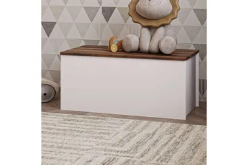 Kamiloba Hjørnekommode 90 cm - Hvid/Valnød - Opbevaring - Opbevaringsmøbler - Kister