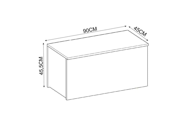 Kamiloba Hjørnekommode 90 cm - Hvid/Valnød - Opbevaring - Opbevaringsmøbler - Kommode