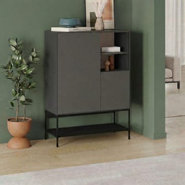 Kenvor Skænk 90x125x40 cm - Antracit/Træ/Sort - Opbevaring - Opbevaringsmøbler - Skænke & sideboards