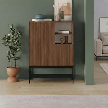 Kenvor Skænk 90x125x40 cm - Milano Walnut, Wood Black, Black - Opbevaring - Opbevaringsmøbler - Skænke & sideboards