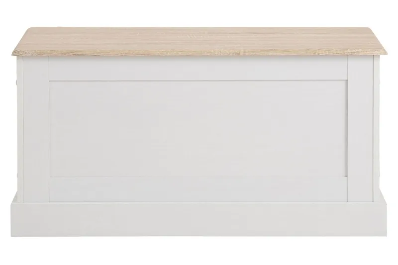 Dareia opbevaringskista 90 cm - hvid/Brun - Opbevaring - Opbevaringsmøbler - Kister