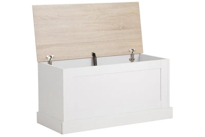 Dareia opbevaringskista 90 cm - hvid/Brun - Opbevaring - Opbevaringsmøbler - Kister