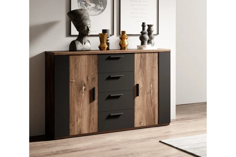 Joannie Opbevaringskiste 132 cm - Mørkebrun/Sort - Opbevaring - Opbevaringsmøbler - Kister