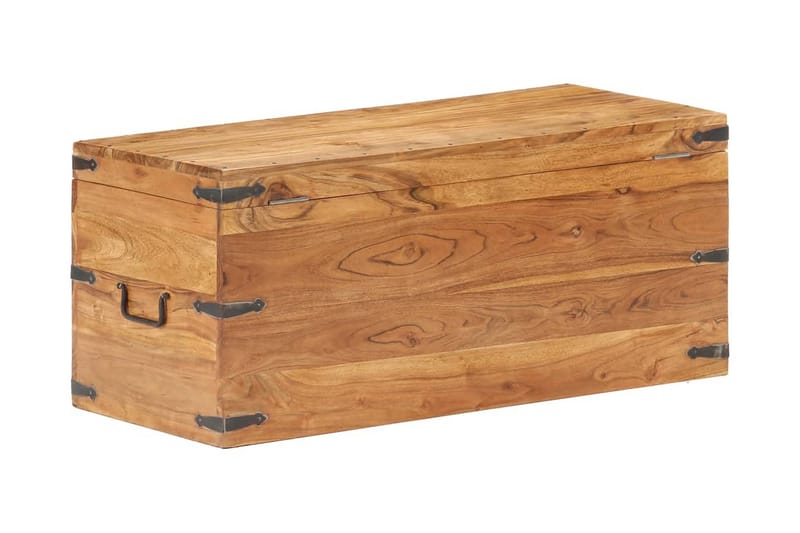 Kiste 90x40x40 cm massivt akacietræ - Opbevaring - Opbevaringsmøbler - Kister