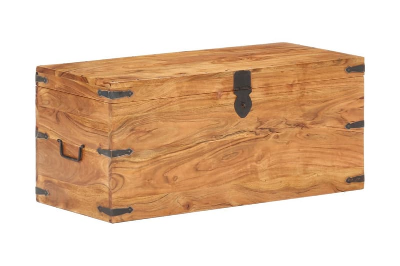 Kiste 90x40x40 cm massivt akacietræ - Opbevaring - Opbevaringsmøbler - Kister
