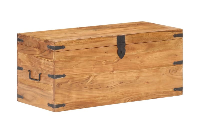 Kiste 90x40x40 cm massivt akacietræ - Opbevaring - Opbevaringsmøbler - Kister