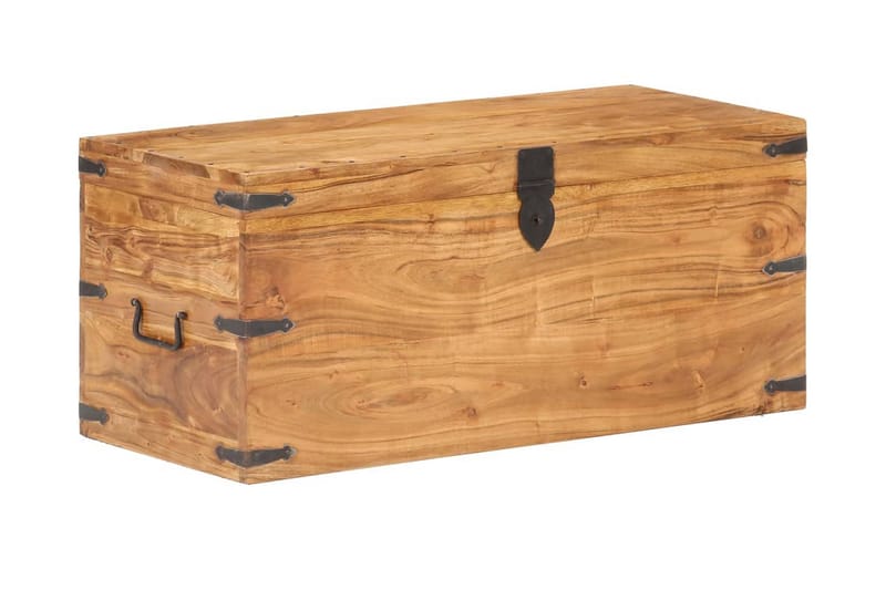 Kiste 90x40x40 cm massivt akacietræ - Opbevaring - Opbevaringsmøbler - Kister