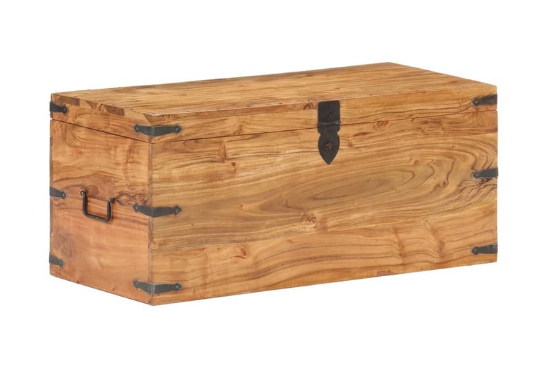 Kiste 90x40x40 cm massivt akacietræ - Opbevaring - Opbevaringsmøbler - Kister