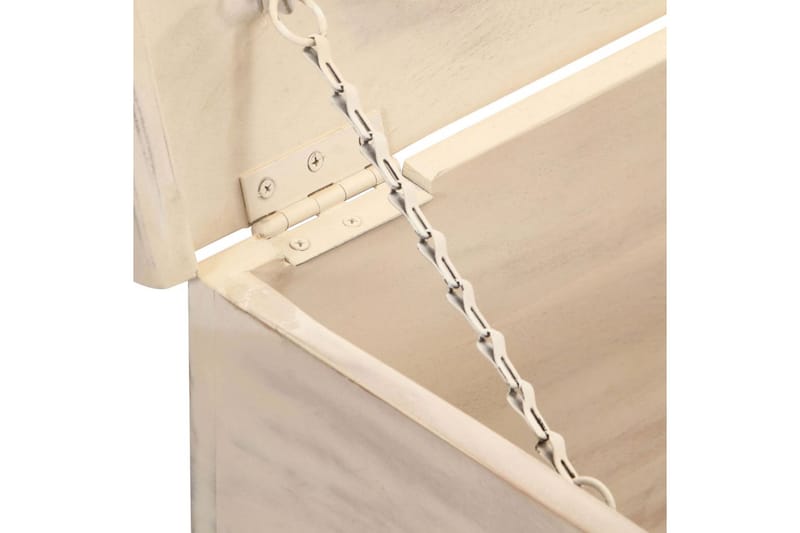 Opbevaringskasse I Massivt Akacietræ 110 X 40 X 45 Cm Hvid - Hvid - Opbevaring - Opbevaringsmøbler - Kister